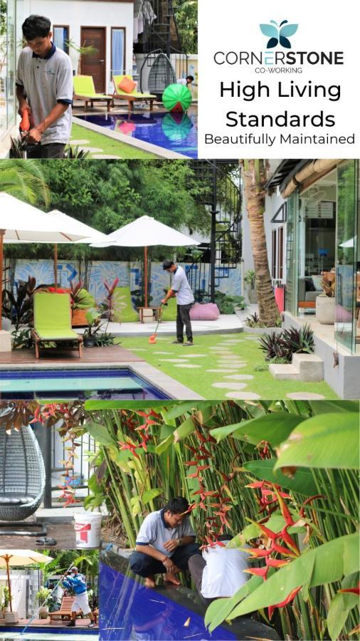 Hostel Cornerstone Bali Coworking Canggu Exterior foto