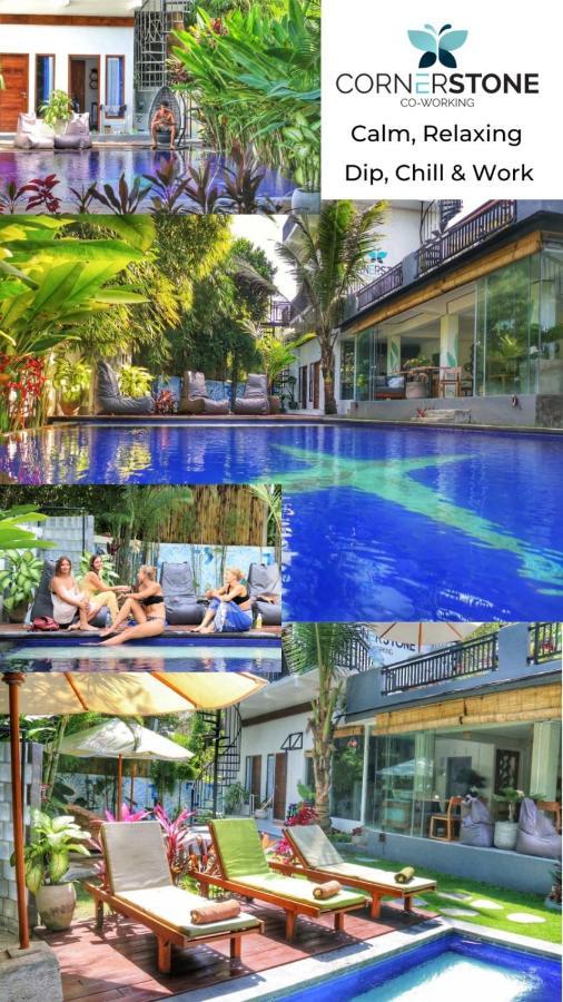 Hostel Cornerstone Bali Coworking Canggu Exterior foto
