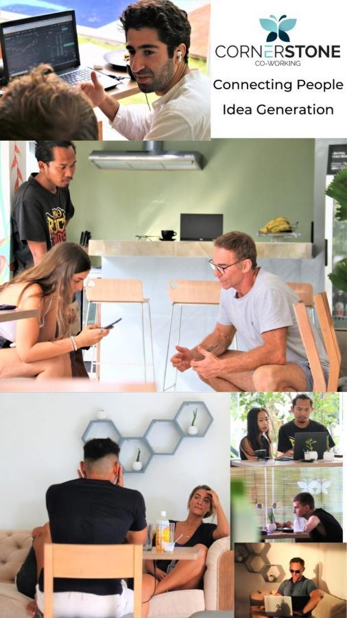 Hostel Cornerstone Bali Coworking Canggu Exterior foto